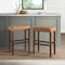 Alaterre Furniture Madison Backless Bar Height Stool True Walnut Finish with Cognac PU AVMA2220 - alternate 10